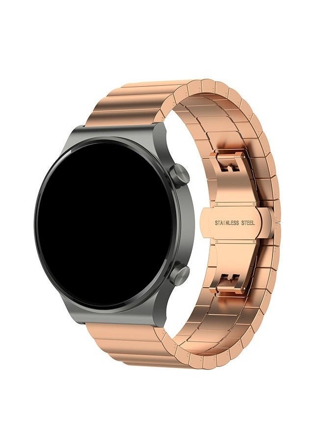 TWEGGON Stainless Steel 22MM Band Compatible with Huawei Watch GT 4 46mm/ GT 3/ GT2 46MM/ Huawei Watch 4 pro 48mm/ Samsung Galaxy Watch 3 45mm,Gear S3 Classic/S3 Frontier Rosegold  - Image 1
