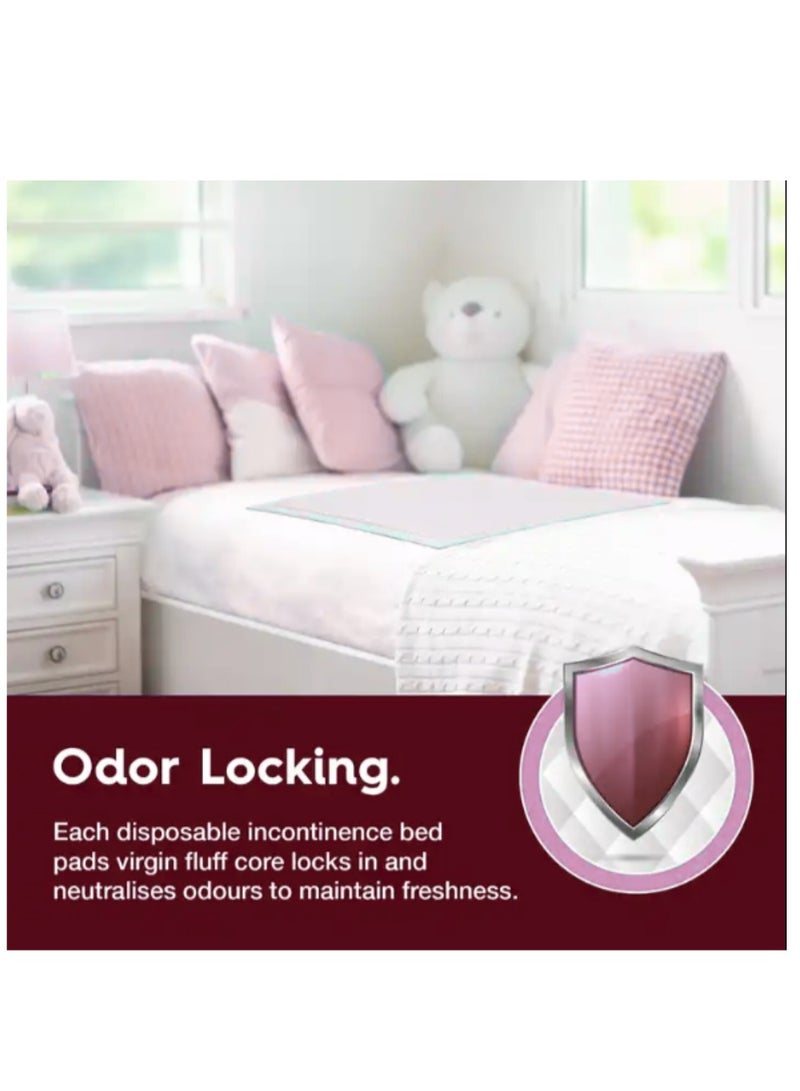 Cute 'n' Cuddle Pack Of 120 Disposable Changing Soft Ultra Absorbent Waterproof Diaper Mess-Free Changing Mat Liners, Pink, 60 CM X 45 CM - Image 3