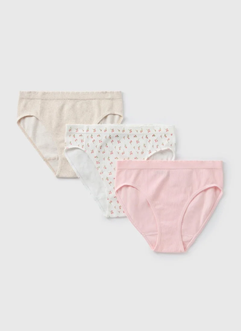 Matalan Cream 3 Pack Seamless Midi Knickers