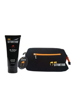 Hair Situation Mr. Active Hair Gel Glue Extreme Strong Hold and Men Toiletry Bag  - Image 1