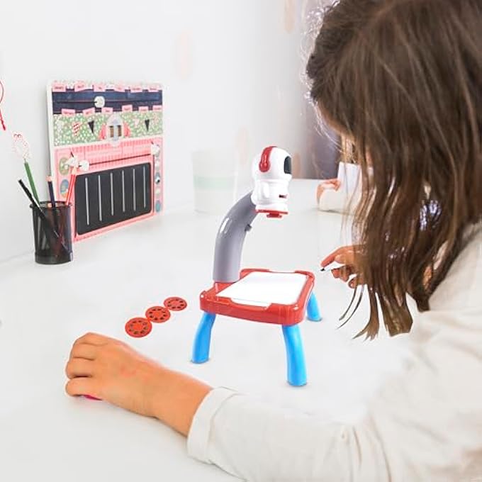 ASTRONAUT KIDS PROJECTOR DRAWING BOARD TABLE FOR KIDS | PAINTING DESK FOR KIDS | MONTESSORI TOYS FOR TODDLERS | PRESCHOOL LEARNING EDUCATIONAL TOYS BIRTHDAY GIFTS FOR BOYS GIRLS AGE 2+ YEAR OLD - Image 5