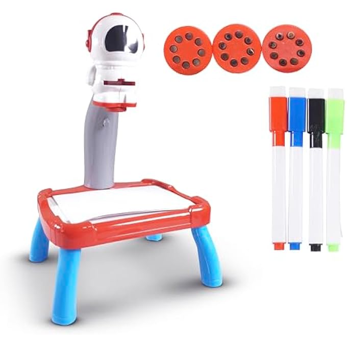 ASTRONAUT KIDS PROJECTOR DRAWING BOARD TABLE FOR KIDS | PAINTING DESK FOR KIDS | MONTESSORI TOYS FOR TODDLERS | PRESCHOOL LEARNING EDUCATIONAL TOYS BIRTHDAY GIFTS FOR BOYS GIRLS AGE 2+ YEAR OLD - Image 2