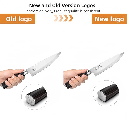 imarku Chef Knife 8-Inch Pro Japanese Kitchen Knife High-Carbon Stainless Steel Paring Knife Ergonomic Handle Rasor Sharp Single-Bevel Edge Gift for Men and Father's Day - Image 2