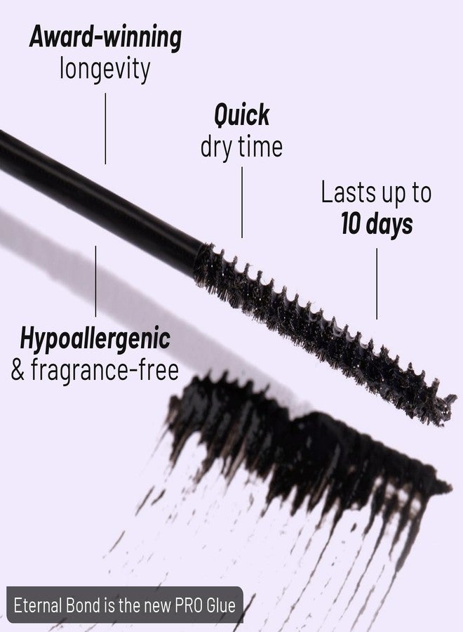 Lilac St. Lilac St - Eternal Bond Lash Glue (Black) - Lash Cluster Glue - Quick Dry Formula - Mini Mascara Wand Applicator - Strong & Flexible Hold - Waterproof - Cruelty Free, Vegan - Pack of 2 - Image 5