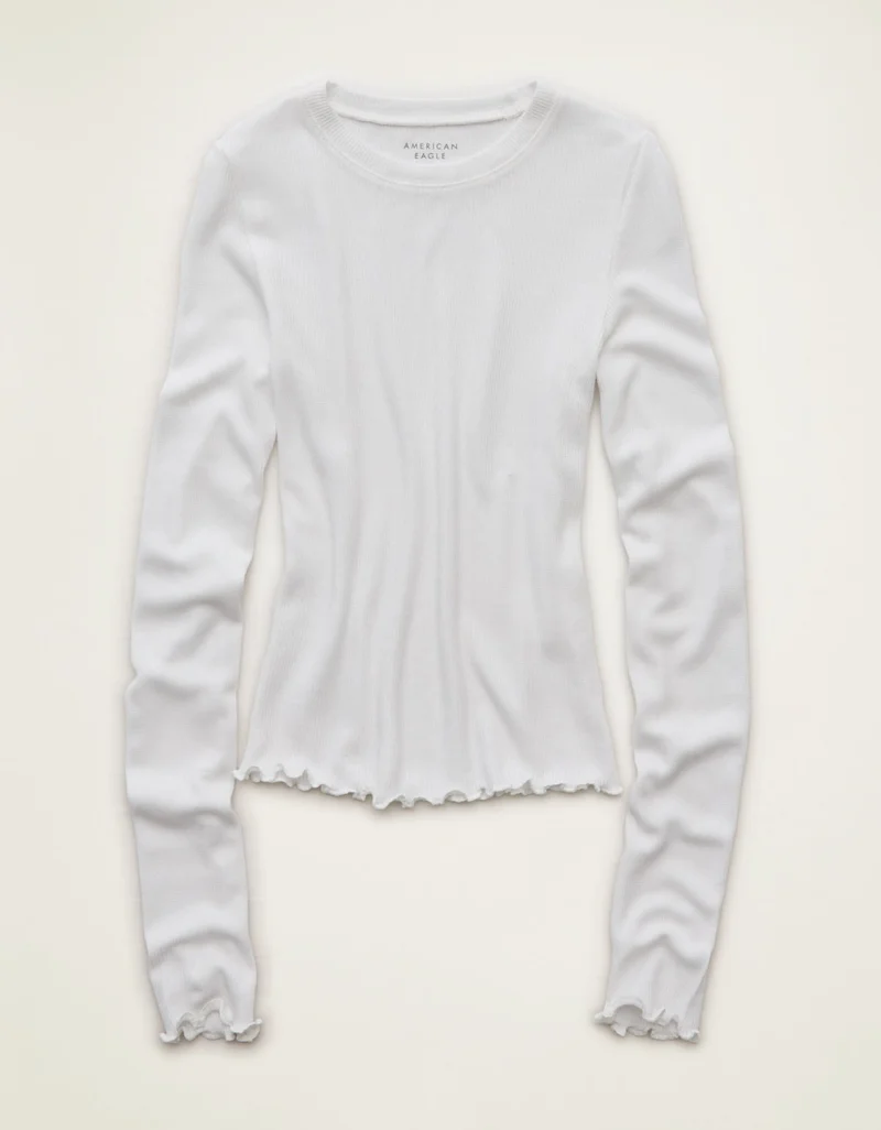 AE Soft & Sexy Waffle Long-Sleeve T-Shirt