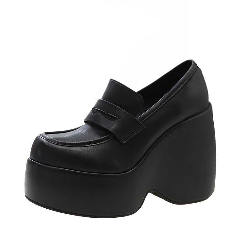 Thick-Soled Women'S Fashion Shoes Women'S 2023 Autumn New Fashion Platform Cake Bottom High Heel Wedge Heel Shoes - Image 1