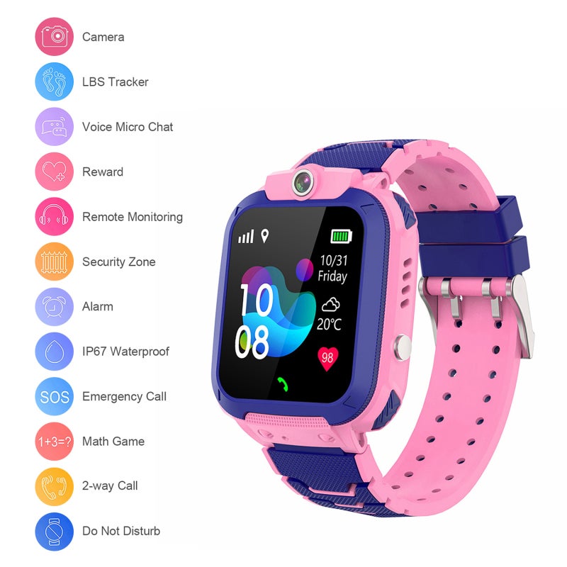 Kids Smart Watch with LBS Tracker Waterproof Phone Watch for Kids - SOS Emergency Call Smartwatch Phone for Children for Everyday Security - Image 4