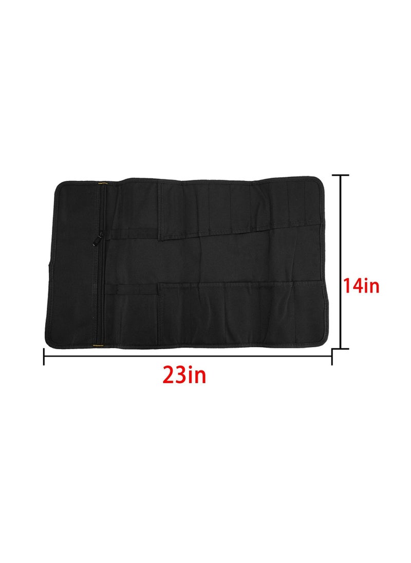 Generic - 13 Pockets Tool Roll Wrench Roll Pouch, Tarp Wrench Roll Organizer, Portable Tool Pouch for Electrician, Plumber, Carpenter, or Mechanic - Image 1