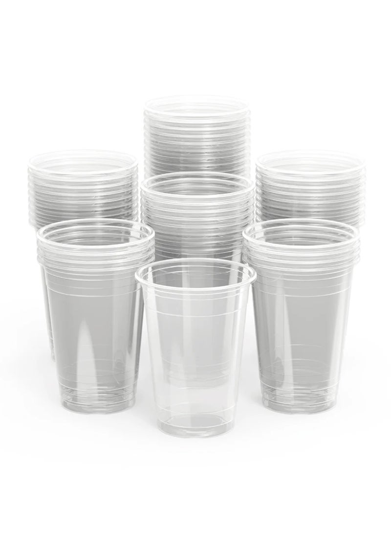Ideal Pack Clear PET Plastic Cups – 14 oz | 50 PCS | BPA-Free Disposable Cold Drink Cups for Juice, Iced Coffee - Image 2