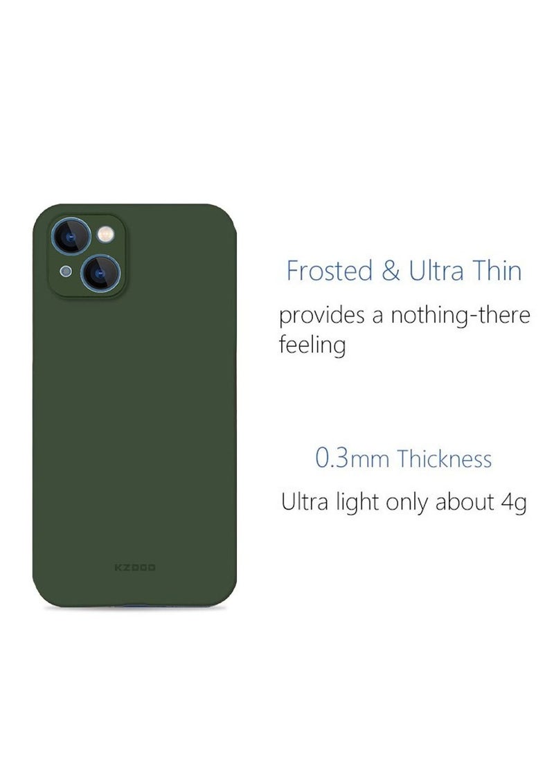 KZDOO iPhone 14 Plus Case Air Skin Series Ultra Slim Frosted Anti Slip Back Cover Full Coverage Camera Lens Protection 6.7 inch Green  - Image 4