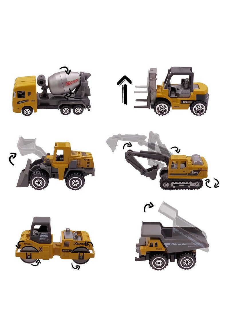 Kong 6-Piece Construction Truck Set Multicolour - Image 2