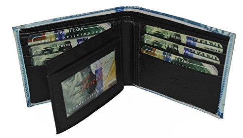 LB LEATHERBOSS Leatherboss Men's Printed Dollar Bill Bifold Wallet - Compact Size with 6 Card Slots & 2 Money Pockets (100 Dollar) - Image 4