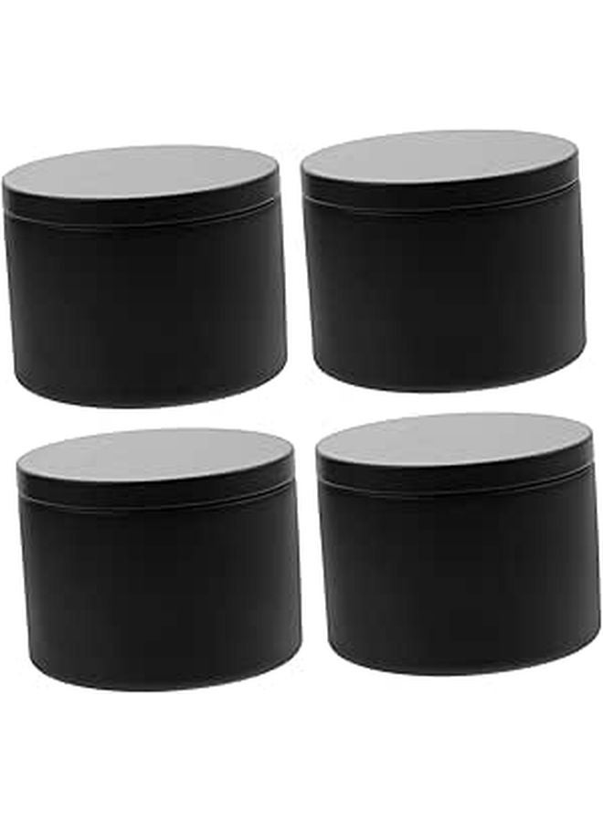4Pcs Tinplate Balm Containers Fillable Cosmetic Jars With Lids For Solid Perfume - Image 1