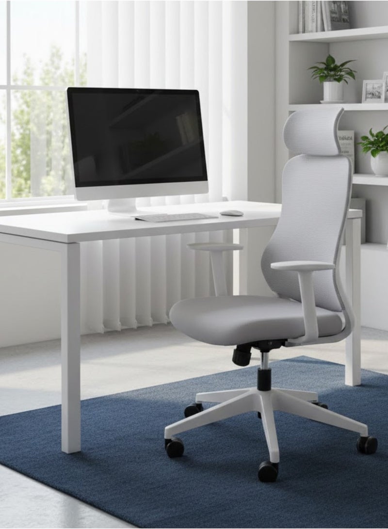 Furalux Ergonomic Mesh Office Chair with Headrest & Adjustable Armrests – Comfortable Swivel Chair for Home & Office - Image 2