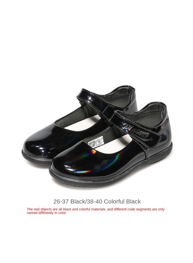 Shepherd Boy Autumn Girls' Shoes, Big Kids' Soft-sole Leather Shoes, Black Dress Shoes For School Performances And Formal Occasions - Image 3