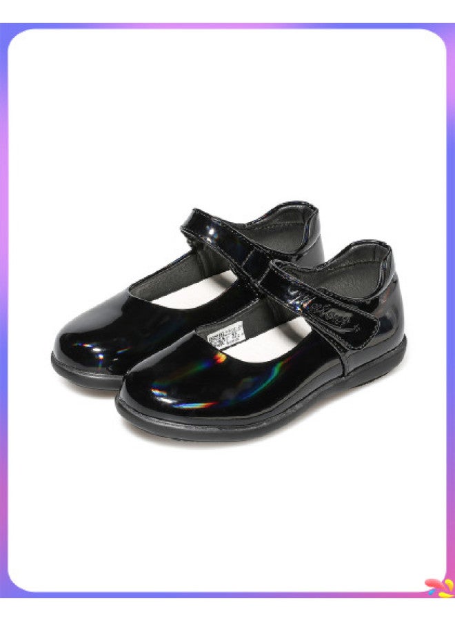 Shepherd Boy Autumn Girls' Shoes, Big Kids' Soft-sole Leather Shoes, Black Dress Shoes For School Performances And Formal Occasions - Image 1