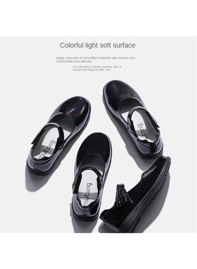 Shepherd Boy Autumn Girls' Shoes, Big Kids' Soft-sole Leather Shoes, Black Dress Shoes For School Performances And Formal Occasions - Image 4