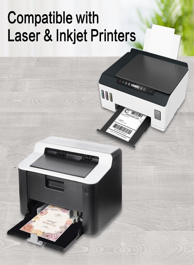L LIKED 100 Pre-Cut 4x6 Sheet Shipping Labels for Laser & Inkjet Printers, Single Sheet, Self Adhesive Address Mailing Postage Stickers (100 Sheets) - Image 5