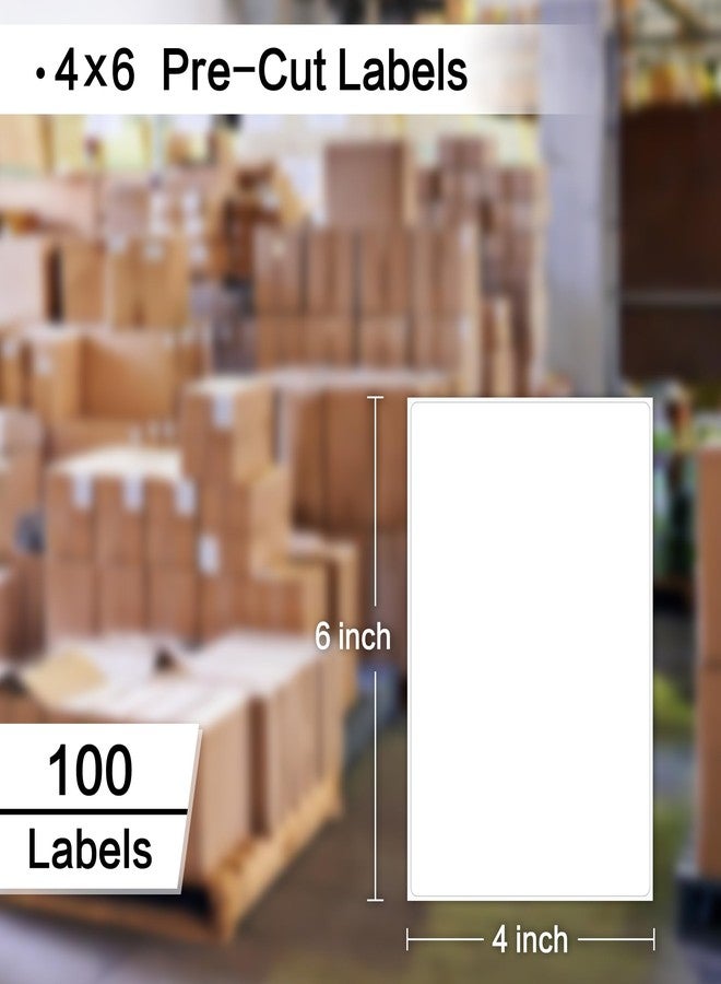 L LIKED 100 Pre-Cut 4x6 Sheet Shipping Labels for Laser & Inkjet Printers, Single Sheet, Self Adhesive Address Mailing Postage Stickers (100 Sheets) - Image 2