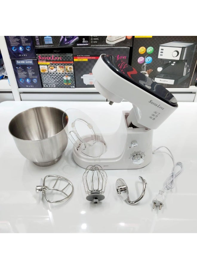 Silver Love CX-6081 7L Food Mixer Machine – Professional Kitchen Stand Mixer for Fast, Efficient and Consistent Mixing Results - Image 5