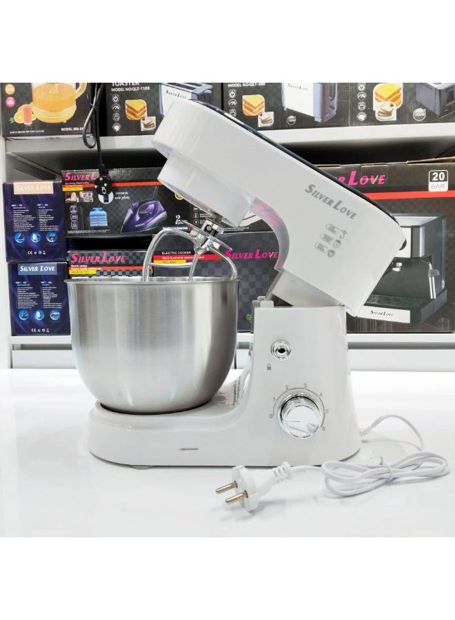 Silver Love CX-6081 7L Food Mixer Machine – Professional Kitchen Stand Mixer for Fast, Efficient and Consistent Mixing Results - Image 2