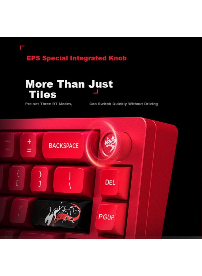 Thunderobot Vic68 Magnetic Axis Keyboard, 0.01rt Aluminum Alloy Cnc Gaming Customizable Keyboard, Wired Connection Full Key Hot-swappable Web-page Driver For Valorant, Tranation Purple - Image 2