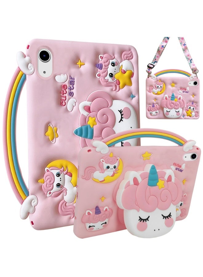 general Kids Case Compatible with iPad (A16) 11th Generation (2025), Shockproof Cartoon Silicone Unicorn Cover with Handle Stand, Shoulder Strap - Image 1
