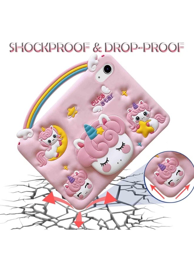 general Kids Case Compatible with iPad (A16) 11th Generation (2025), Shockproof Cartoon Silicone Unicorn Cover with Handle Stand, Shoulder Strap - Image 3