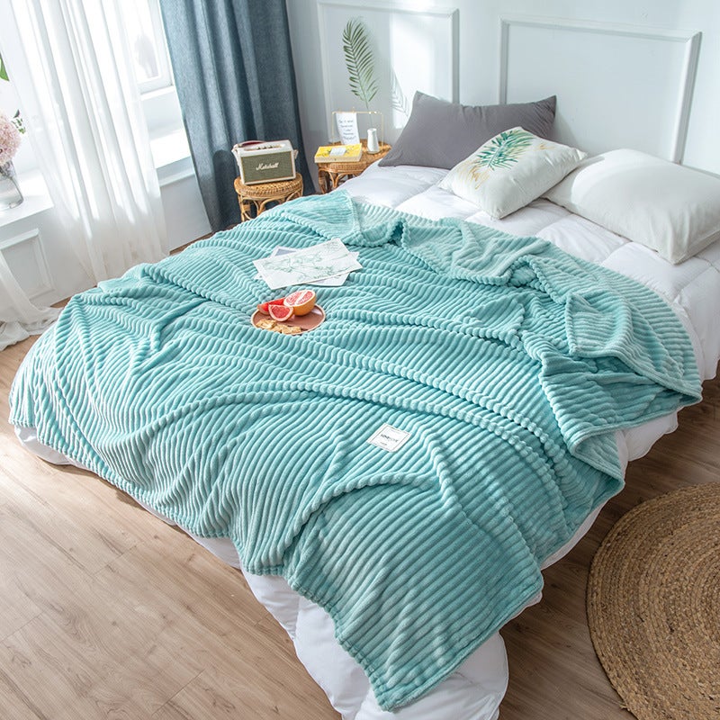 Magic Fleece Solid Color Flannel Throw Blanket Random color - Image 5