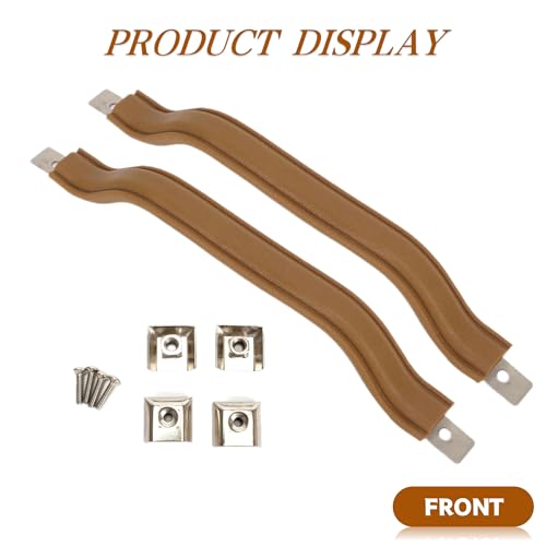 FCBJX Door Handle Pull Strap for Jeep YJ Wrangler 1987-1995 Front Brown Inside Trim Driver and Passenger Side Replaces 55009801K (2 Pack) - Image 4