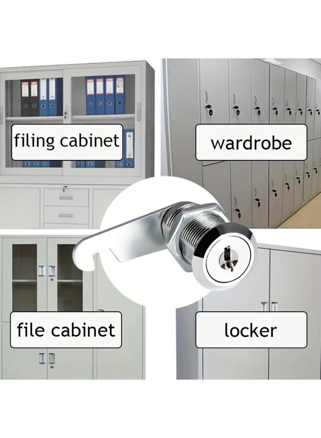 16mm Keyed Cylinder Cam Locks For Tool Box File Cabinet Desk Drawer With 3 Keys - Image 4