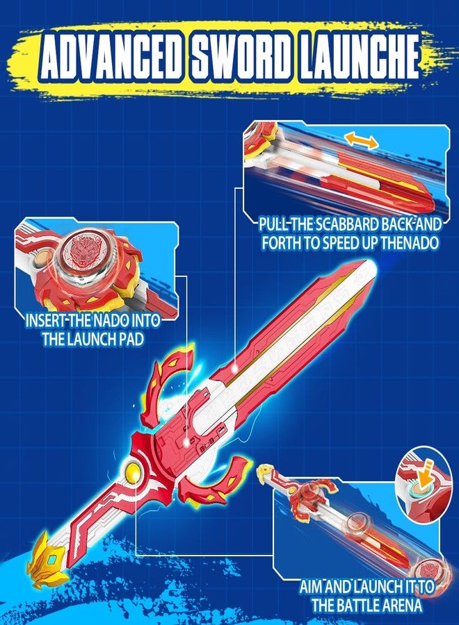 إنفينيتى نادو لعبة إنفينيتي نادو الدوارة للأطفال، لعبة معدنية للأولاد، لعبة إطلاق البلابل الدوارة للأولاد، بلابل دوارة للأولاد من 5 إلى 12 سنة، مجموعة متقدمة - دب الحرب المشتعل - Image 3