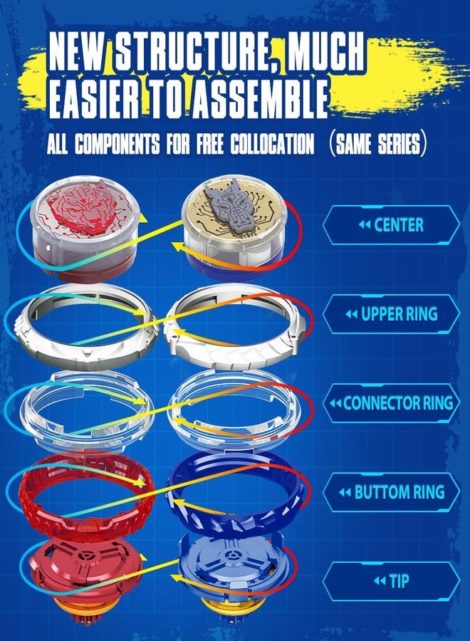 إنفينيتى نادو لعبة إنفينيتي نادو الدوارة للأطفال، لعبة معدنية للأولاد، لعبة إطلاق البلابل الدوارة للأولاد، بلابل دوارة للأولاد من 5 إلى 12 سنة، مجموعة متقدمة - دب الحرب المشتعل - Image 4