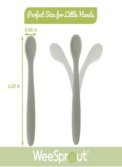 WeeSprout Silicone Baby Spoons - First Stage Infant Feeding Spoons With Soft-Tip, Bendable Baby Utensils for Parent & Self-Feeding, Ultra-Durable & Chewproof, Dishwasher Safe, Set of 3 - pzsku/Z1EBEE8F571879271B9C7Z/45/_/1692874048/e240a3bf-a947-4932-a6f8-2e144307a04e