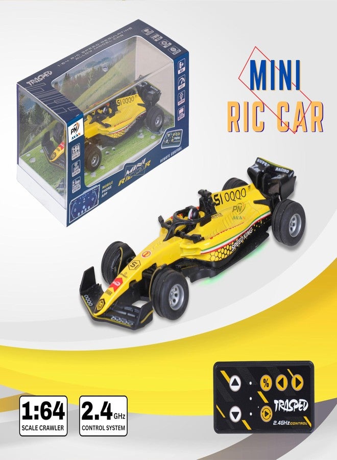 PN AVAN 1:64 Scale Formula RC Racing Car for Kids Age 6+ Years | Mini Rechargeable Remote Control Sports Car with APP Control, LED Lights, 3 Speed Modes & Type-C Charging | Formula Racer Toy Car - Image 3