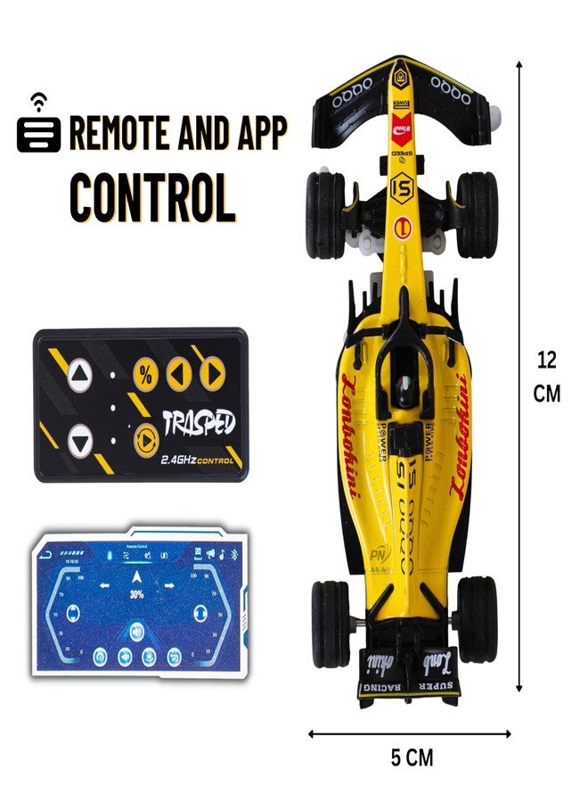 PN AVAN 1:64 Scale Formula RC Racing Car for Kids Age 6+ Years | Mini Rechargeable Remote Control Sports Car with APP Control, LED Lights, 3 Speed Modes & Type-C Charging | Formula Racer Toy Car - Image 2
