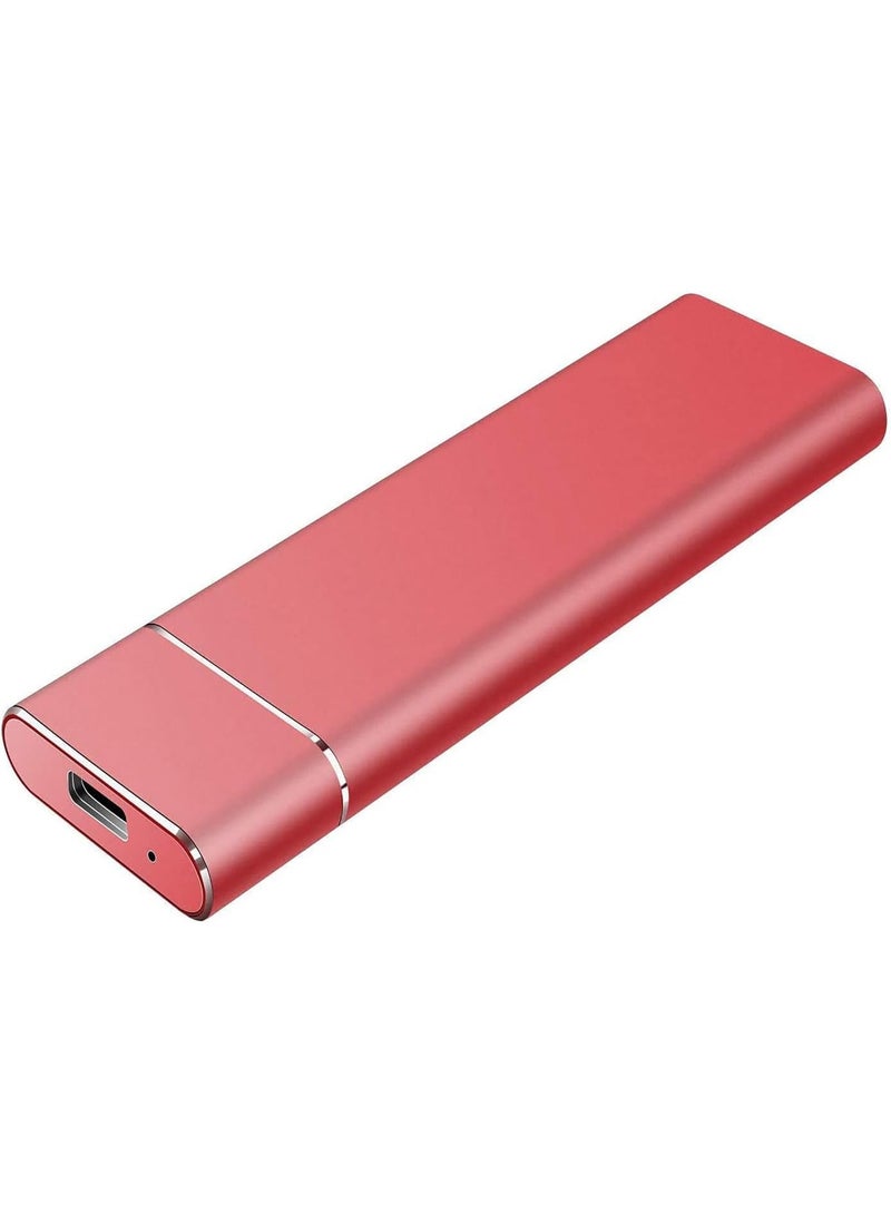 KISSUN Portable External Hard Drive, USB 3.0 Type-C External HDD 2TB, High-Speed Storage Drive Compatible with Laptop, PC and Mac, Red-LN2 - Image 1