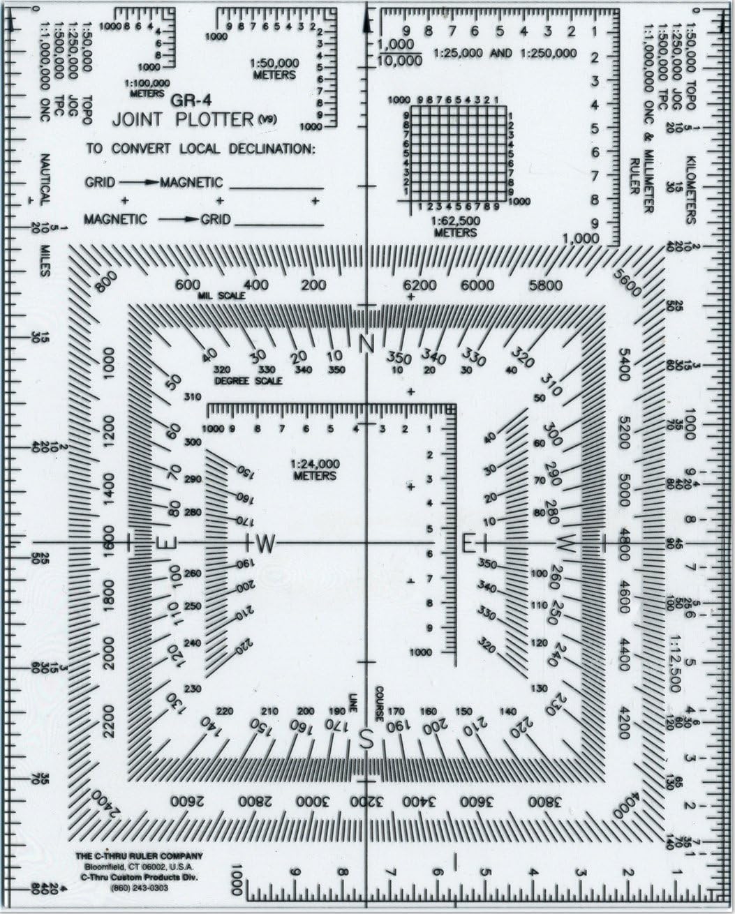 Westcott UTM Joint PlotterMap Reader 5 by 6 Transparent GR4