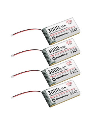 4Pcs 3.7V 3000Mah Lithium Rechargeable Battery 1S 1C Lipo Battery With Protection Board Insulated Rubber Tape And Micro Jst 1.25 Plug For Ar Duino Nodemcu Esp32 Development Board - pzsku/Z1EBF0B3F78AB33ADC514Z/45/_/1727768305/69bb713f-67ac-4df1-9343-55efe6b2224d