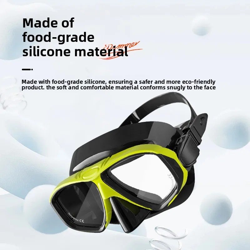 Bluejw Snorkeling Free Diving Mask Anti-fog Tempered Lens Swimming Nose Guard Equipment Diving Glasses for Children 2 Windows - Image 4