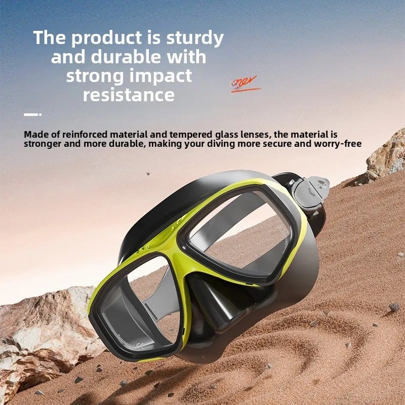 Bluejw Snorkeling Free Diving Mask Anti-fog Tempered Lens Swimming Nose Guard Equipment Diving Glasses for Children 2 Windows - Image 3