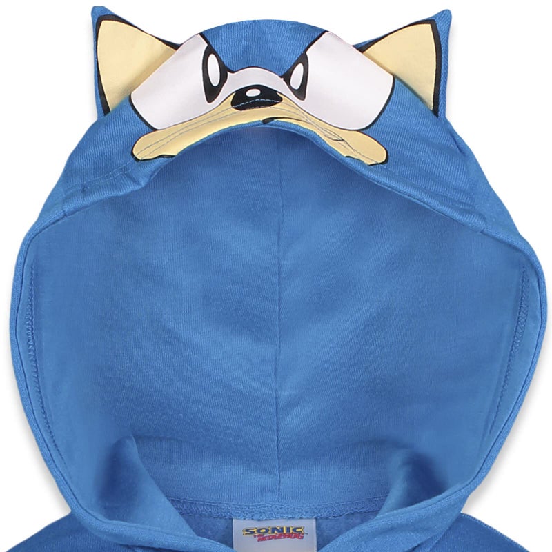 SEGA Sonic The Hedgehog Toddler Boys Fleece Zip-Up Hoodie Blue 4T - Image 3
