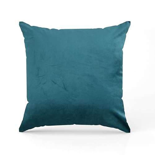 AEROHAVEN Rose Set Of 2 Gold Leaf Printed Hand Made Velvet Throw/Pillow Cushion Covers - Cc-227 - (16 X 16 Inch, Teal Green), 300 TC - Image 4