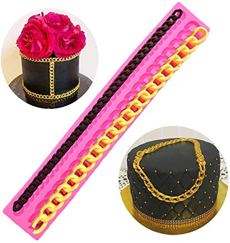 PalkSky Palksky Diamond Silicone Fondant Chain Mold Purse Bag Cake Decorating Gum Pastry Sugarcraft Chocolate Clay Mould  - Image 1
