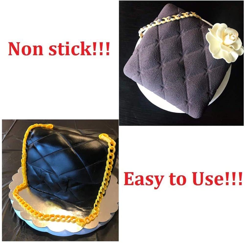 PalkSky Palksky Diamond Silicone Fondant Chain Mold Purse Bag Cake Decorating Gum Pastry Sugarcraft Chocolate Clay Mould  - Image 3