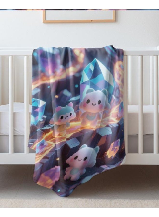 general Baby and children's cartoon flannel thin blanket (warm and comfortable, suitable for sleep, game use) 70cm*100cm - Image 3