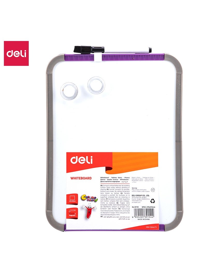 Deli Deli Magnetic Drawing Board - 279x216x22mm, Assorted Colors, E39154  - Image 1