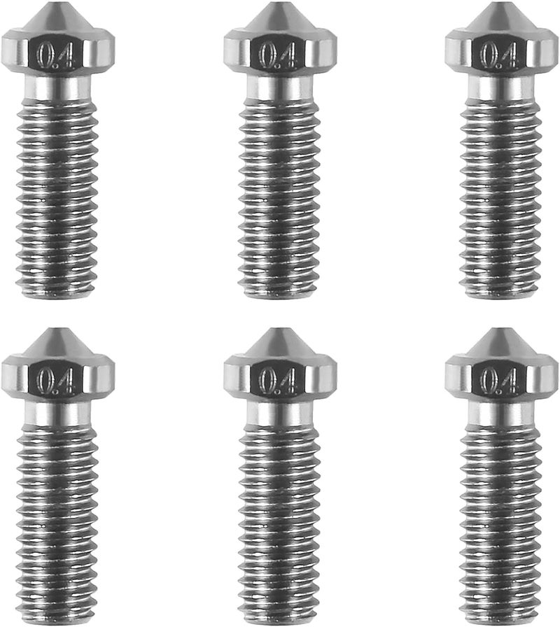 AITIAO 6PCS Volcano Nozzle 0.4mm M6 Hardened Steel Nozzles for J-Head Hotend Extruder Artillery/Sidewinder 3D Printer - Image 2