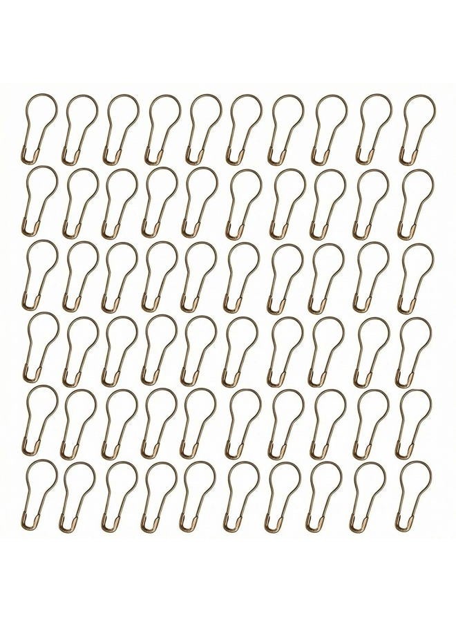 Elandy 500PCS Metal Thick Gourd Safety Pins-Steel Wire Pins Clothing Tag Pins Trimming Fastening Safety Locking Clip Buttons DIY Craft Sewing Home Accessories (Bronze) - Image 1