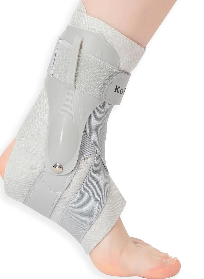 Bukela Ankle support, ankle brace with side stabilizers, adjustable ankle support, sprained ankle brace, suitable for ankle sprains, Achilles tendonitis, plantar fasciitis, injury recovery, ankle support for running, basketball, football, XL  - Image 1